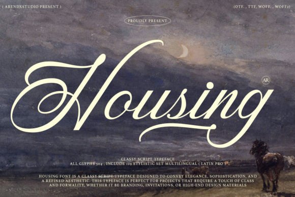 Housing: A Premium Script Font for Modern Marketing