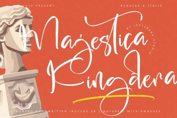 Majestica Kingdera: A Charming Handwritten Font for Crafters
