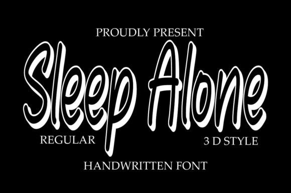 The Sleep Alone Typeface: Elegant Monoline Script for Modern Makers